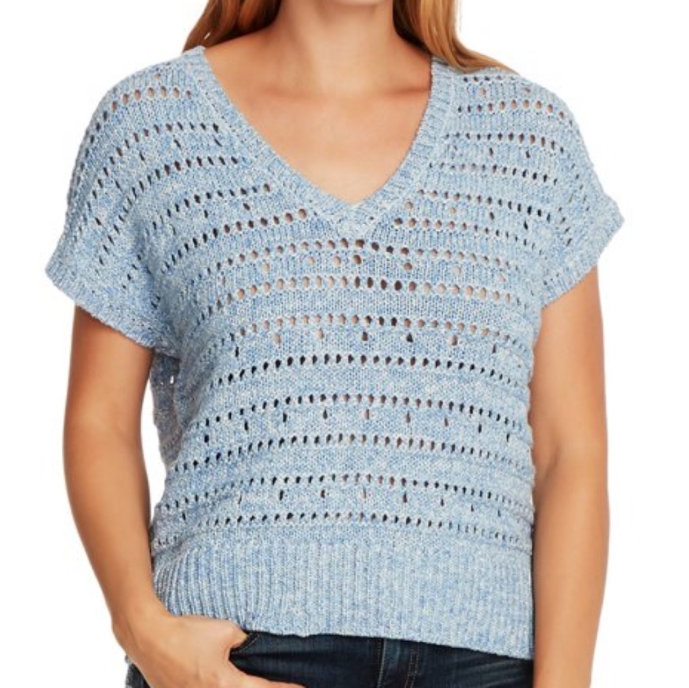 Vince Camuto V-Neck Sweater. Size XL. Color Light Blue